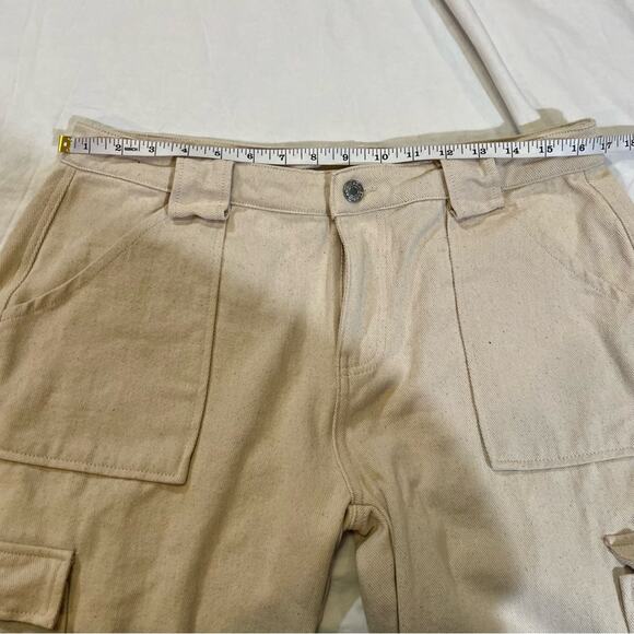 White Fox Off White Canvas straight Leg Cargo pants sz XL - Picture 7 of 14